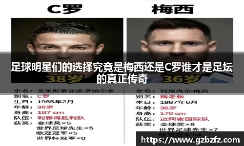 足球明星们的选择究竟是梅西还是C罗谁才是足坛的真正传奇